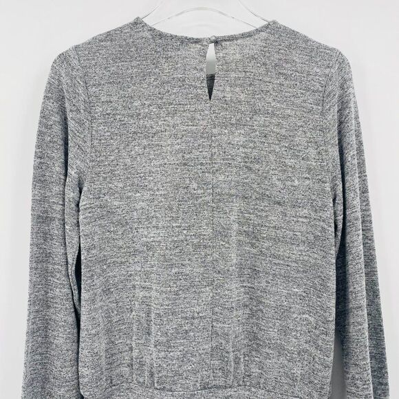 Banana Republic Size Small Heathered Gray Luxespun Thin Knit Long Sleeve Sweater - Picture 7 of 9